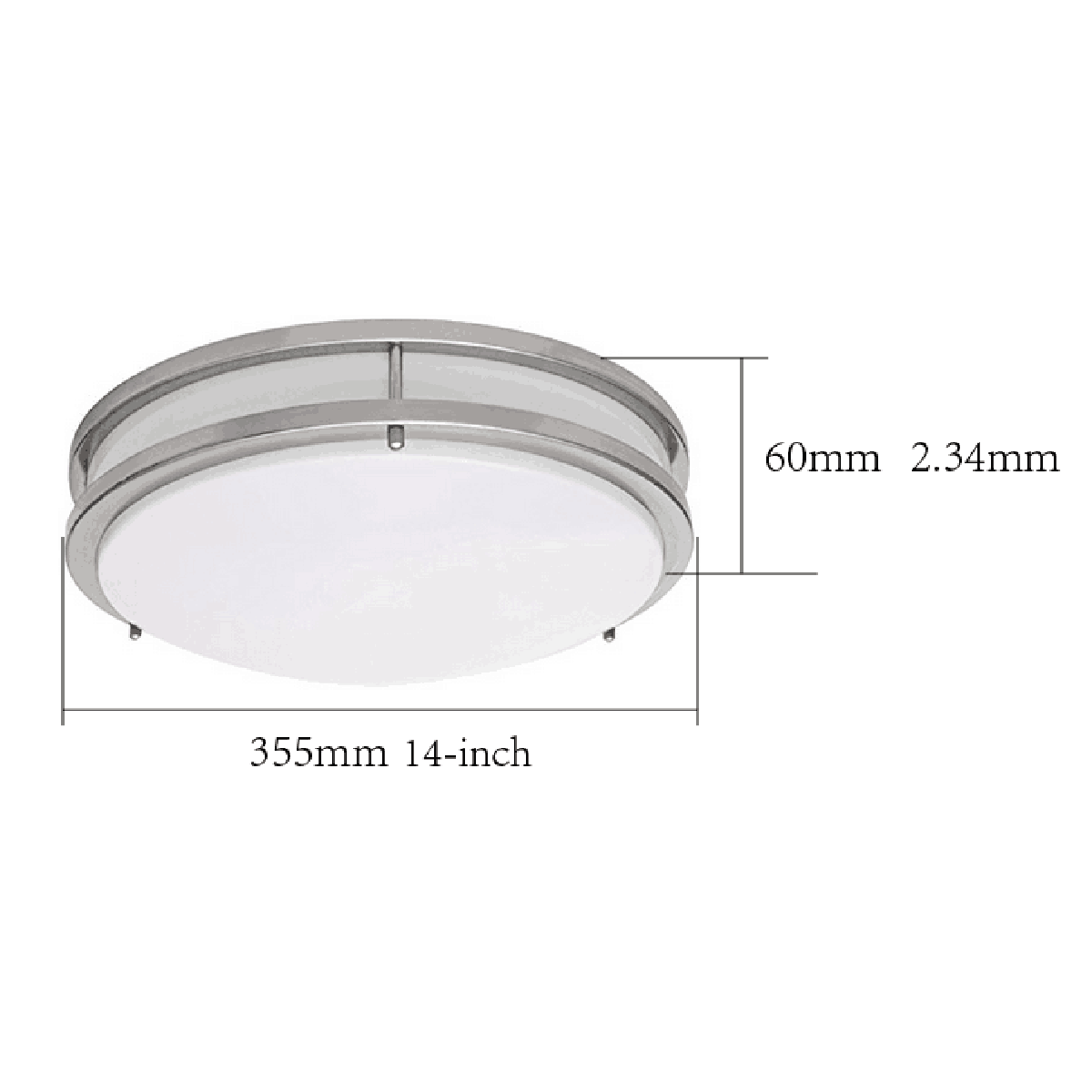 14″ Round LED Flush Mount Ceiling Light – By Choice Products